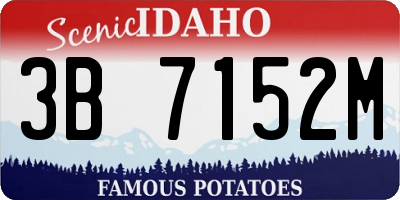 ID license plate 3B7152M