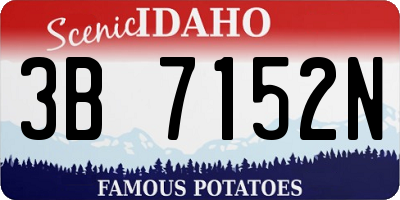 ID license plate 3B7152N