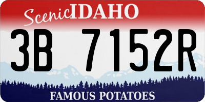 ID license plate 3B7152R