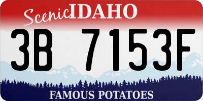 ID license plate 3B7153F
