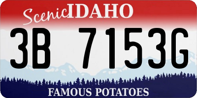ID license plate 3B7153G