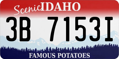 ID license plate 3B7153I