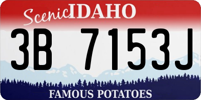 ID license plate 3B7153J