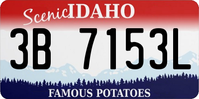ID license plate 3B7153L