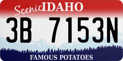 ID license plate 3B7153N