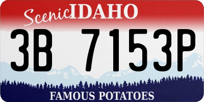 ID license plate 3B7153P