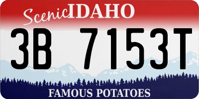 ID license plate 3B7153T