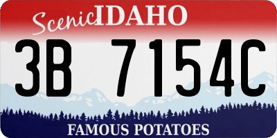 ID license plate 3B7154C