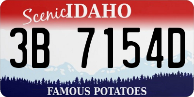 ID license plate 3B7154D