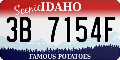 ID license plate 3B7154F