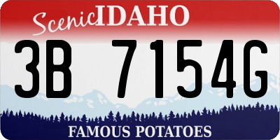 ID license plate 3B7154G