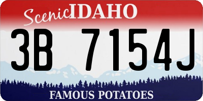 ID license plate 3B7154J