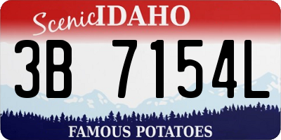 ID license plate 3B7154L