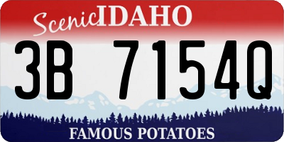 ID license plate 3B7154Q