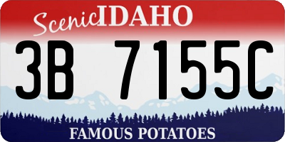 ID license plate 3B7155C