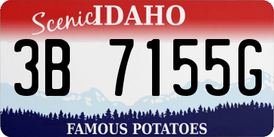 ID license plate 3B7155G