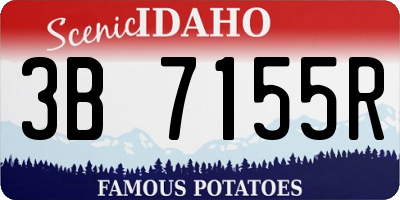 ID license plate 3B7155R