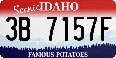 ID license plate 3B7157F