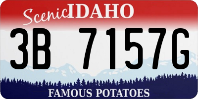 ID license plate 3B7157G