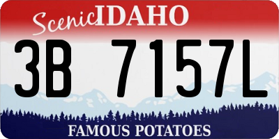 ID license plate 3B7157L