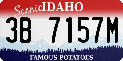 ID license plate 3B7157M