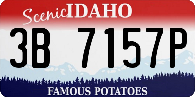 ID license plate 3B7157P