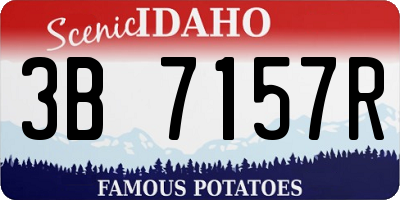 ID license plate 3B7157R