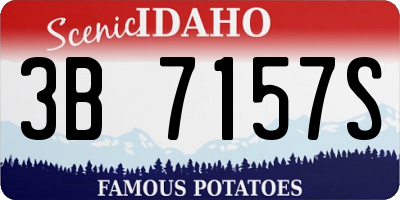 ID license plate 3B7157S