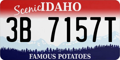 ID license plate 3B7157T