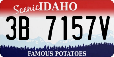 ID license plate 3B7157V