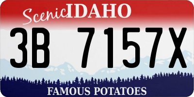 ID license plate 3B7157X