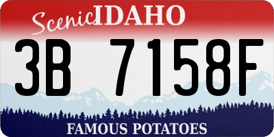 ID license plate 3B7158F