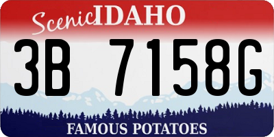 ID license plate 3B7158G