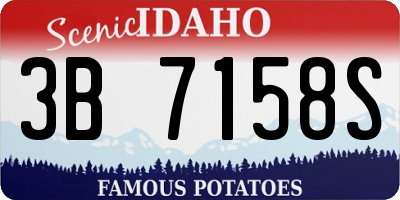 ID license plate 3B7158S