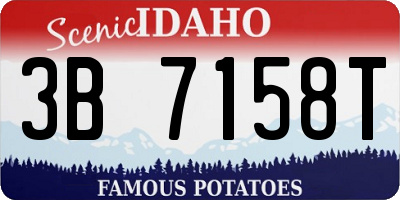 ID license plate 3B7158T