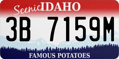 ID license plate 3B7159M