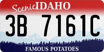 ID license plate 3B7161C