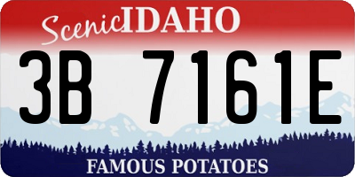 ID license plate 3B7161E