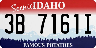 ID license plate 3B7161I