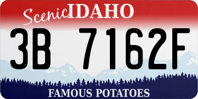 ID license plate 3B7162F