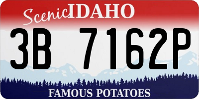 ID license plate 3B7162P
