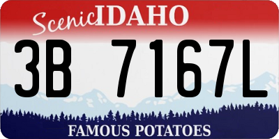 ID license plate 3B7167L