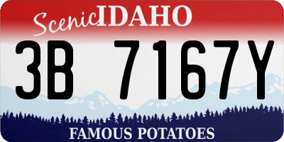 ID license plate 3B7167Y