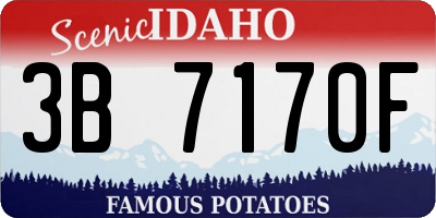 ID license plate 3B7170F