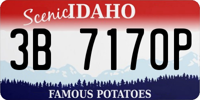 ID license plate 3B7170P