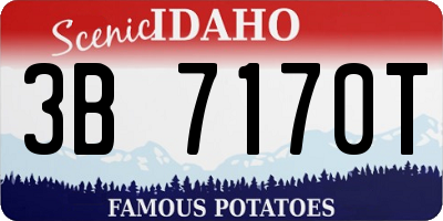 ID license plate 3B7170T