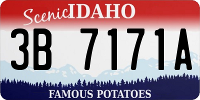 ID license plate 3B7171A