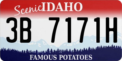 ID license plate 3B7171H