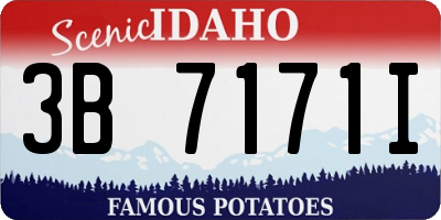 ID license plate 3B7171I