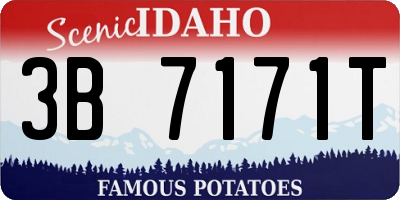 ID license plate 3B7171T